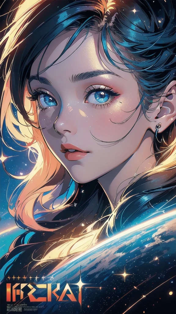 (((masterpiece, highest quality))),(((solo:1.2))),(((1girl:1.2))),(((32k wallpaper))),(very detailed, vintage science fiction),((((((cinematic movie poster)))))),(((((portfolio))))),(((((((Close-up))))))),,((((various angle)))),(((((ultimate highlight))))),((((complete. detailed face)))),(((((Extremely talented))))),(((most complicated machine))),(((text))),(((typography))),(((((best complicated machine))))),(((((genius mechanic))))),(((((gorgeous light ????))))),(((detailed amazing sparkling eyes))),(((hexagon))),(((Overly complicated background:beautiful sky))),(((shooting star)))