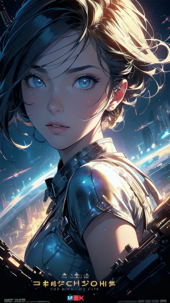 (((masterpiece, highest quality))),(((solo:1.2))),(((1girl:1.2))),(((32k wallpaper))),(very detailed, vintage science fiction),((((((cinematic movie poster)))))),(((((portfolio))))),(((((((Close-up))))))),,((((various angle)))),(((((ultimate highlight))))),((((complete. detailed face)))),(((((Extremely talented))))),(((most complicated machine))),(((text))),(((typography))),(((((best complicated machine))))),(((((genius mechanic))))),(((((gorgeous light leak))))),(((detailed amazing sparkling eyes))),(((hexagon))),(((Overly complicated background:beautiful sky))),