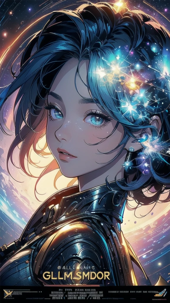(((masterpiece, highest quality))),(((solo:1.2))),(((1girl:1.2))),(((32k wallpaper))),(very detailed, vintage science fiction),((((((cinematic movie poster)))))),(((((portfolio))))),(((((((Close-up))))))),,((((various angle)))),(((((ultimate highlight))))),((((complete. detailed face)))),(((((Extremely talented))))),(((most complicated machine))),(((text))),(((typography))),(((((best complicated machine))))),(((((genius mechanic))))),(((((gorgeous light leak))))),(((detailed amazing sparkling eyes))),(((hexagon))),(((Overly complicated background:unlimited galaxy))),