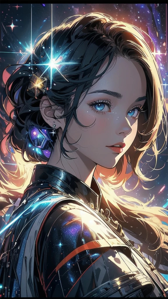 (((masterpiece, highest quality))),(((solo:1.2))),(((1girl:1.2))),(((32k wallpaper))),(very detailed, vintage science fiction),((((((cinematic movie poster)))))),(((((portfolio))))),(((((((Close-up))))))),,((((various angle)))),(((((ultimate highlight))))),((((complete. detailed face)))),(((((Extremely talented))))),(((most complicated machine))),(((text))),(((typography))),(((((best complicated machine))))),(((((genius mechanic))))),(((((gorgeous light leak))))),(((detailed amazing sparkling eyes))),(((hexagon))),(((Overly complicated background:unlimited galaxy))),