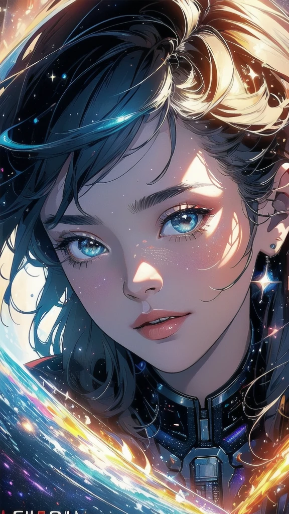 (((masterpiece, highest quality))),(((solo:1.2))),(((1girl:1.2))),(((32k wallpaper))),(very detailed, vintage science fiction),((((((cinematic movie poster)))))),(((((portfolio))))),(((((((Close-up))))))),,((((various angle)))),(((((ultimate highlight))))),((((complete. detailed face)))),(((((Extremely talented))))),(((most complicated machine))),(((text))),(((typography))),(((((best complicated machine))))),(((((genius mechanic))))),(((((gorgeous light leak))))),(((detailed amazing sparkling eyes))),(((hexagon))),(((Overly complicated background:unlimited galaxy))),