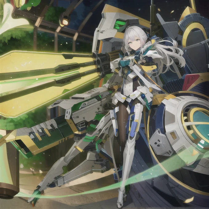 Silver Hair, Otome, Mecha, photograph