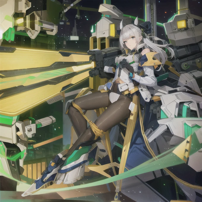 Silver Hair, Otome, Mecha, photograph