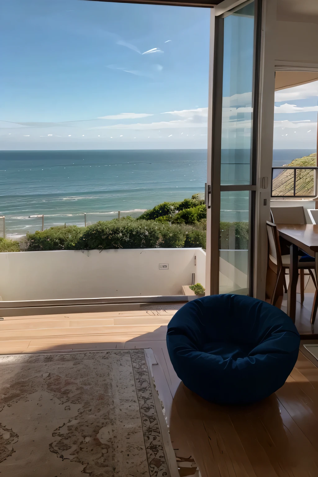 My point of view if I stayed in a modern house with a view of the sea