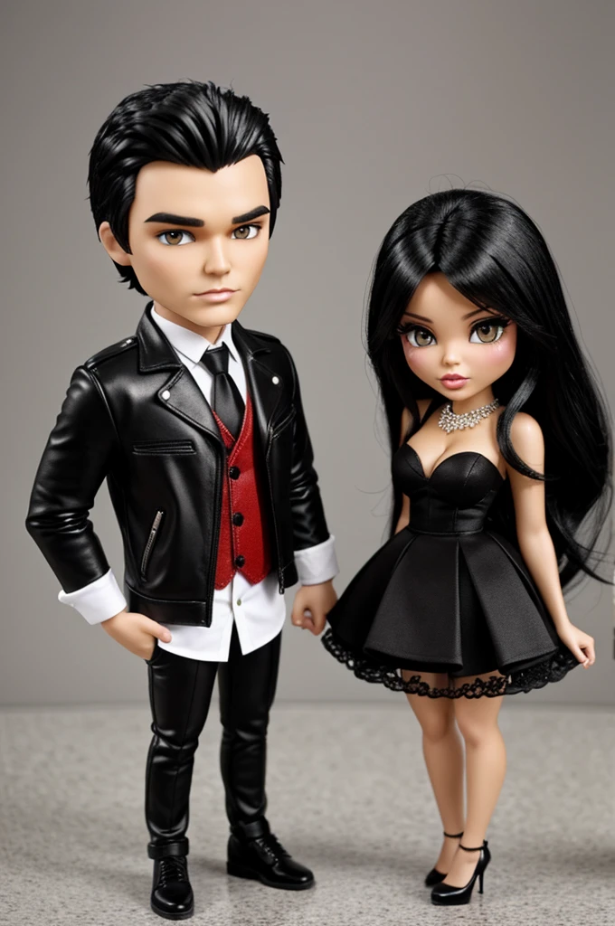 Bratz couple black hair man and woman 