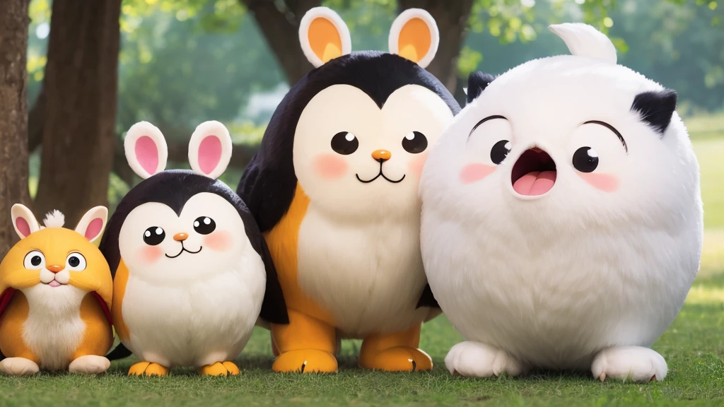 Rice character　Mascots　cute　Round eyes