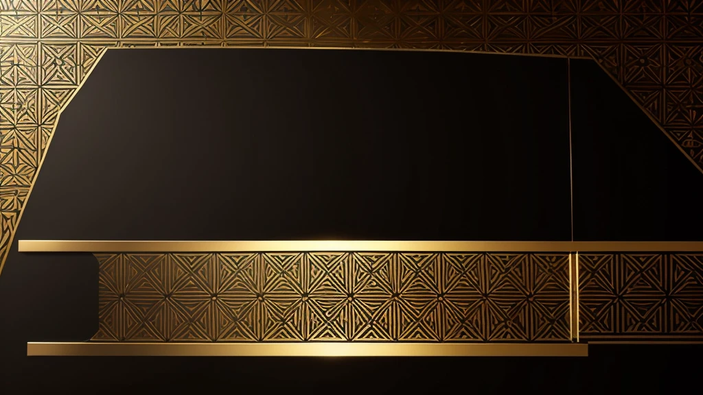 The background with a black geometric pattern with touches of gold lines. This minimalist design will give a luxurious and professional impression