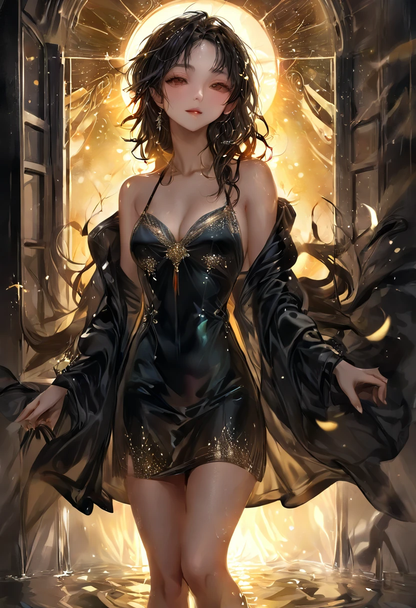 Le soleil brillait depuis le matin aujourd'hui, et il faisait chaud 💦
Des jours comme celui-ci, détendons-nous dans la fraîcheur du sous-sol 🤗
Ce soir, je porte une élégante robe noire 👗