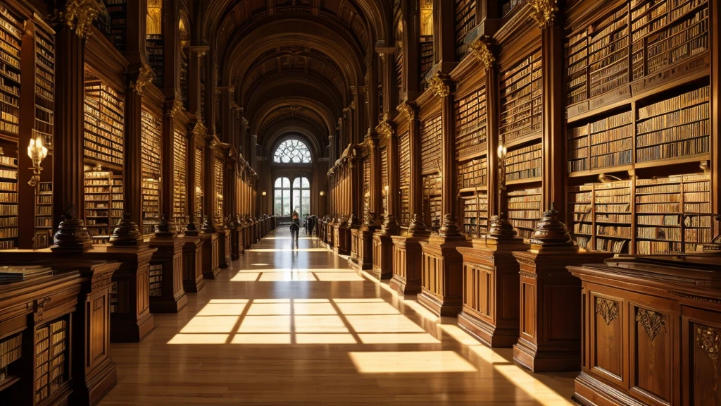 A magnificent golden library
