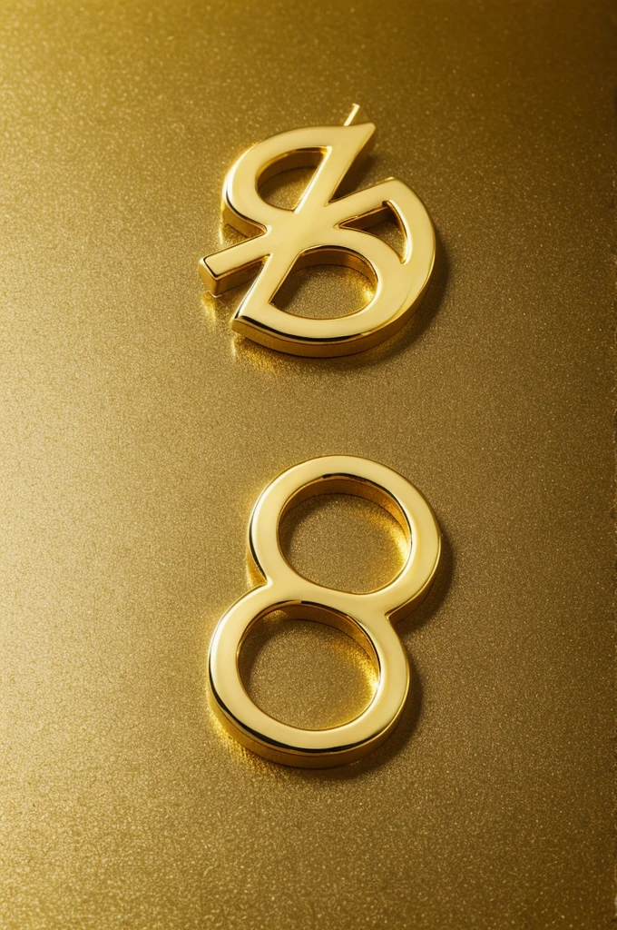 Dollar symbol in gold and gold color