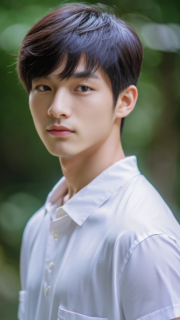 Asian alpha male in white shirt looking at camera, Shin Jinying, Kim Do-young, Paint Ulzzang, Shen Quanrui, korean men, Shin Jin Young's Aesthetics, faceเกาหลีที่น่ารัก, handsome young man'face, Jaeyong Nam, beautiful eyes、Kim Taejoon, Hyungtae, Inspiration from Jong Suk Lee, Avatar, Korean artist, Jung Jae Hyo