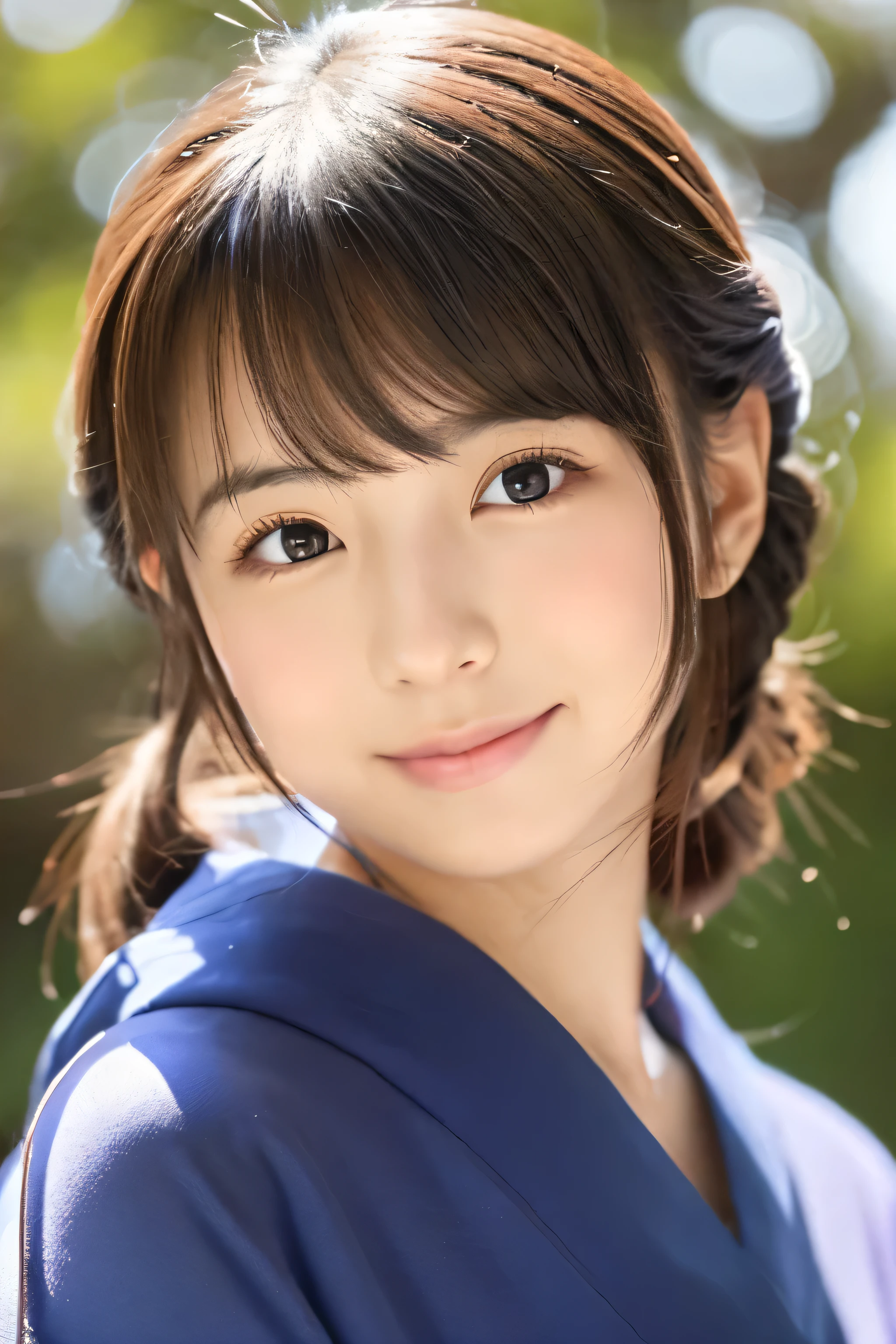 Young Japan female face、A little plain but attractive and cute