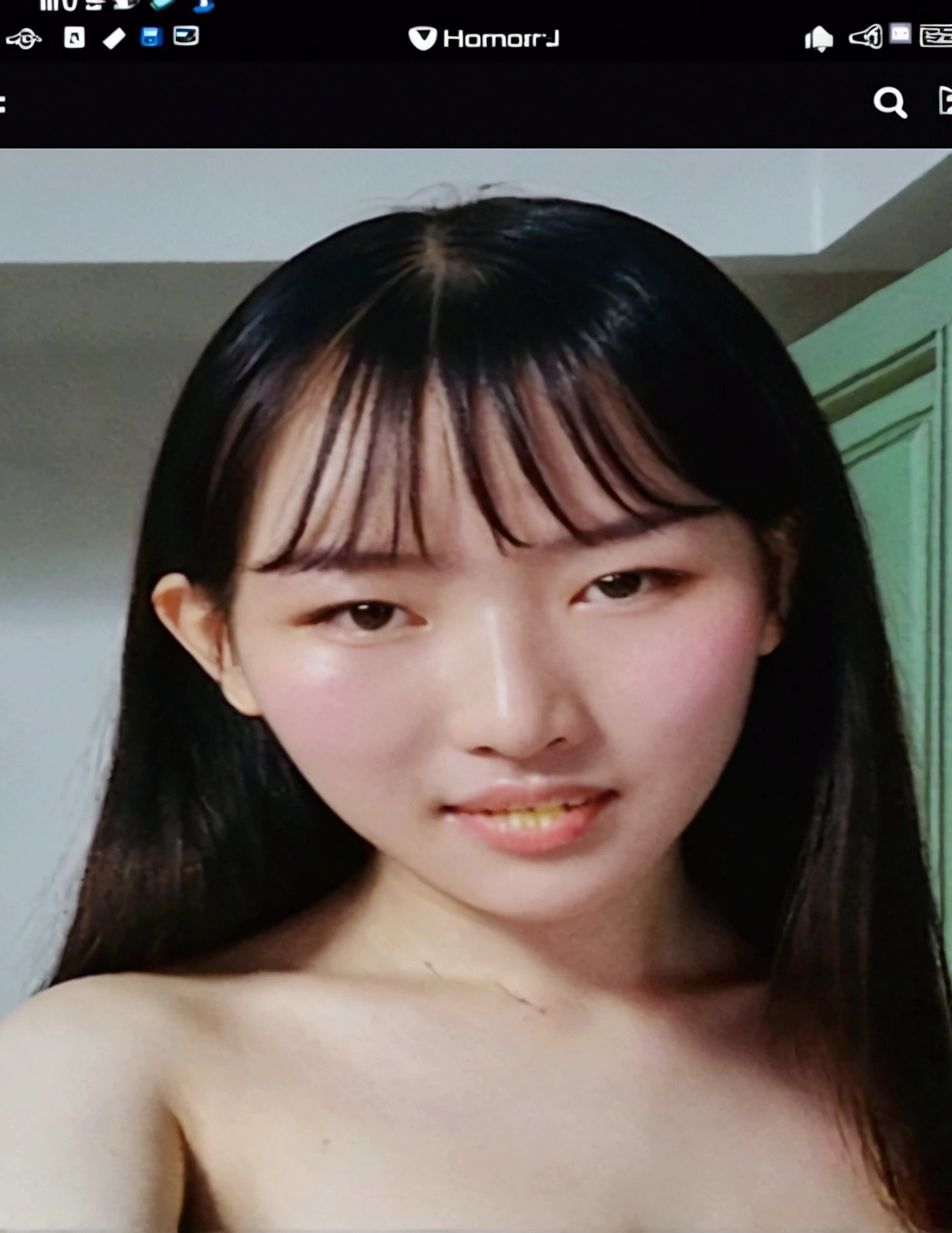 Half-naked beauty