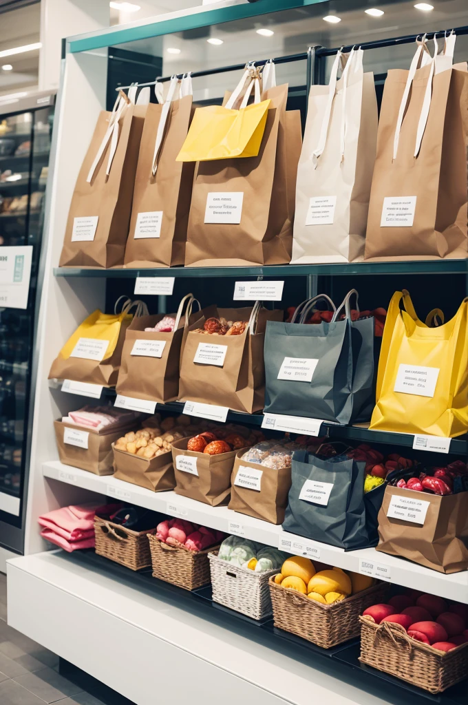 Create a price list for shopping bags