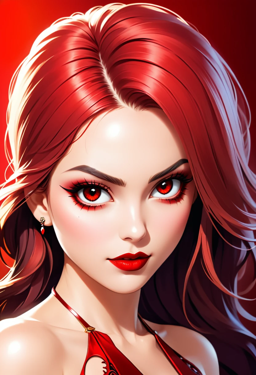 a portrait of vampire with a bloody tear coming down from he eye, an exotic beautiful female vampire, dynamic hair color, dynamic hair style, ultra detailed face, best detailed face, dynamic eye color, ((1single red teardrop, teardrop made of blood coming down from the eye: 1.3)), Ultra-high resolution, High Contrast, (masterpiece:1.5), highest quality, Best aesthetics), 16K fantasy art, best details, best quality, highres, (ultra wide angle: 1.2), 16k, [ultra detailed], masterpiece, best quality, (extremely detailed), ladyshadow, magical sky, crying style