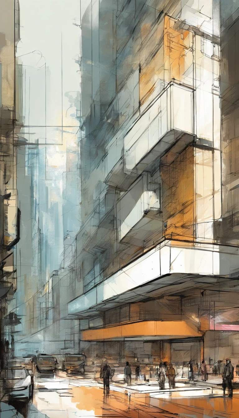 complex sketch concept futuristic building facade,sketch for a society war rutkowski jeremy mann future city,science fiction by diegocr