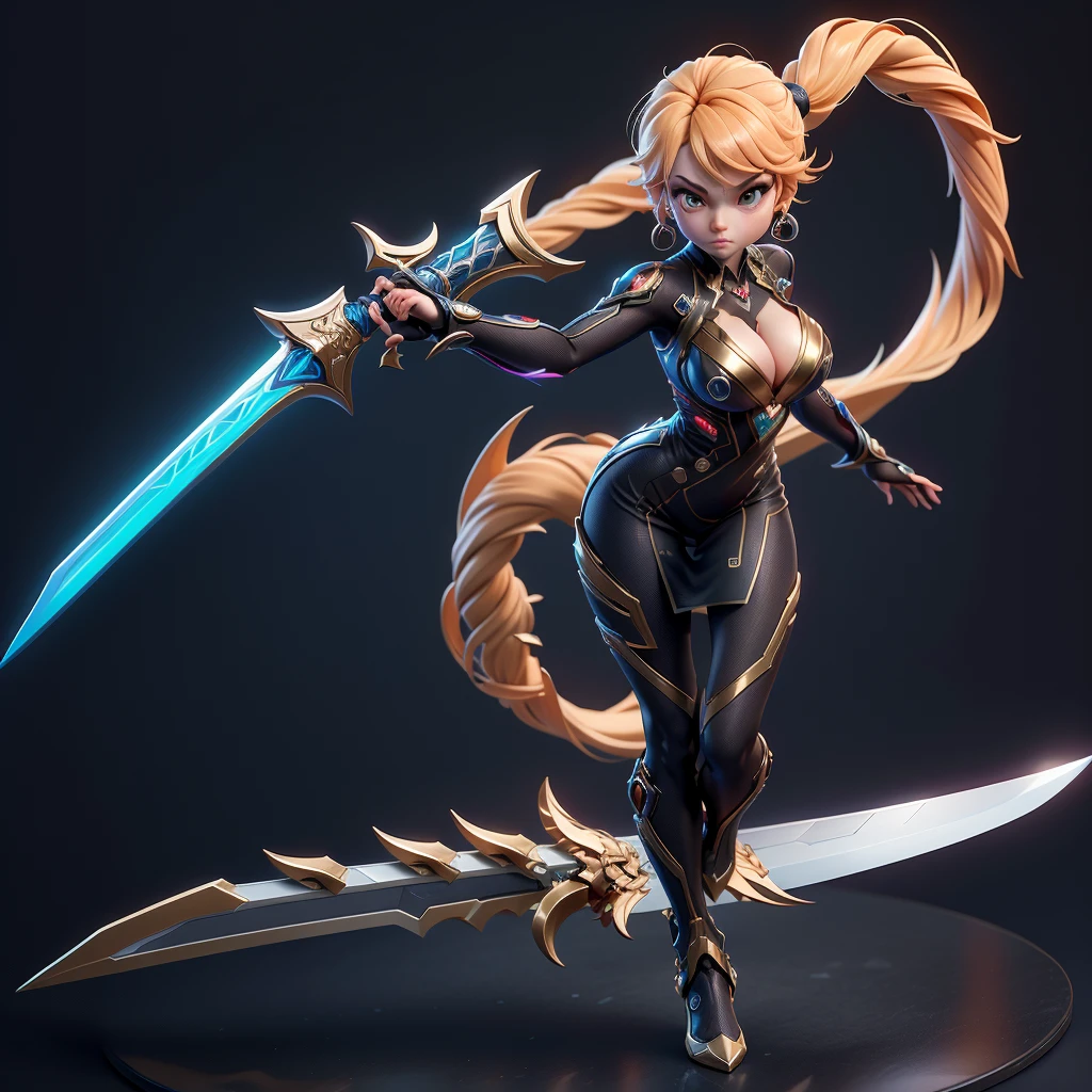 mini dragon, 独奏, ray tracing, 3D style, 3DMM, (3 poses per photo), fully body, (bodysuit branco),(dark dress), over all view,((3 poses per photo)), over all view, Hearts of the Kingdom style clothes,((3 poses in each photo)), over all view, Metroid, ((with futuristic sword)),Ultra-realistic skin, (big tits),((huge cleavage on the breasts)),((incredible look)),((impressive details)),((stellar blade))