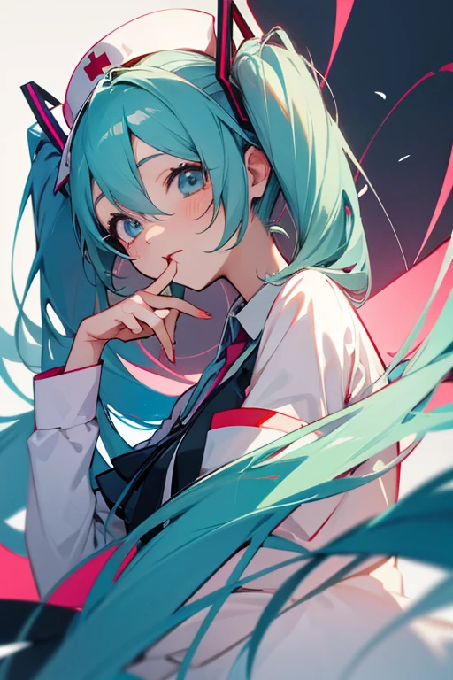 hatsune miku、nurse、cute、