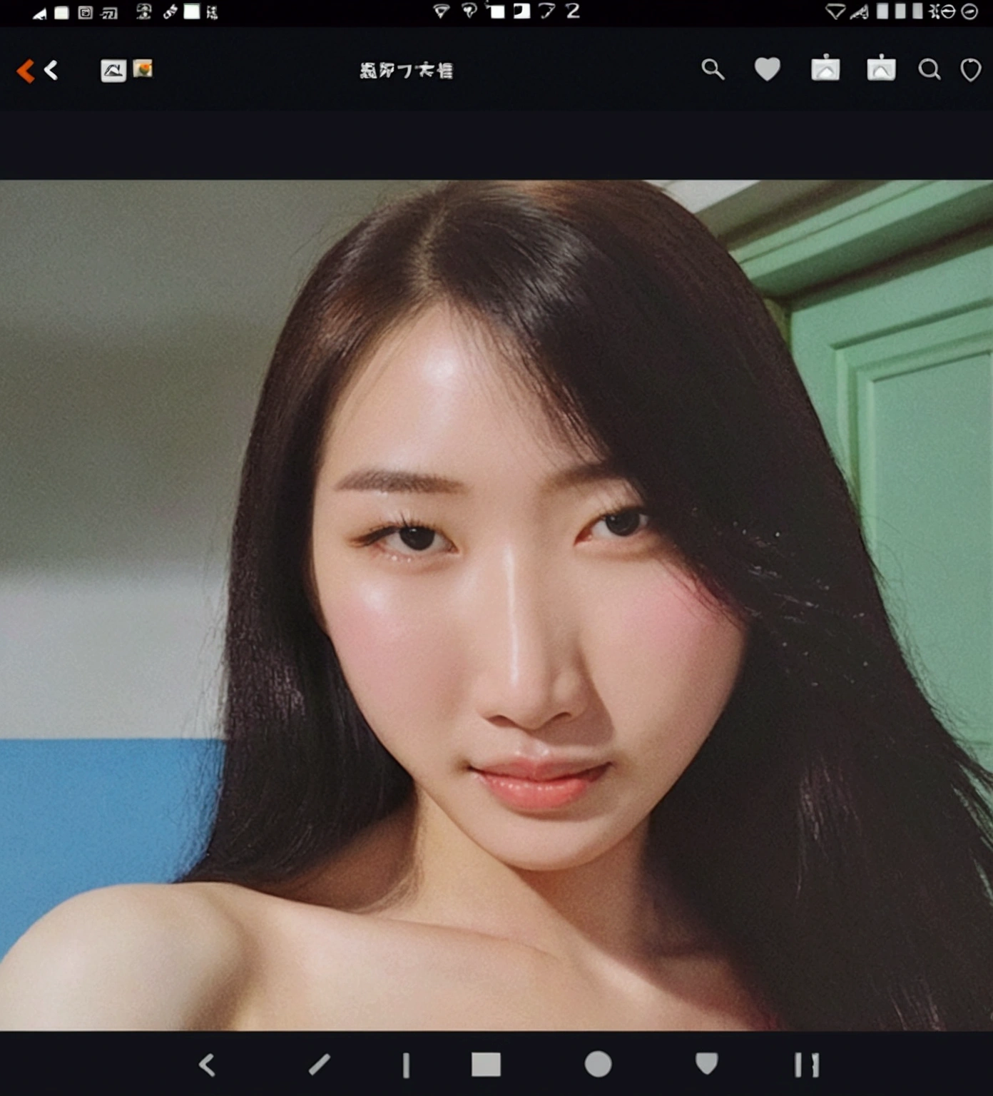 Half-naked beauty, Nipples are visible