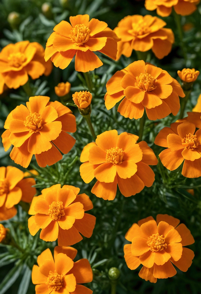 Tagetes erecta, realistic , picture