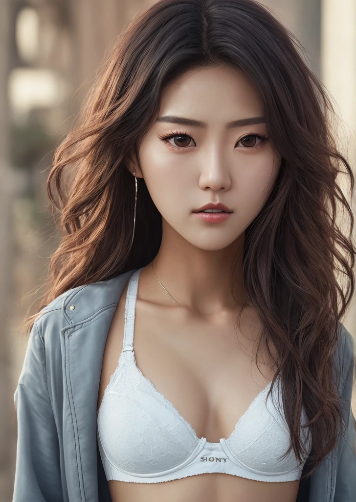 (Highest quality:1.4),(masterpiece:1.4),(Realistic:1.4),(Realistic:1.2),(超High resolution, RAW Photos:1.4),(High resolution, Very detailed:1.2),(8k:1.2),photograph,(Shot from behind:1.3)、Korean women、brown hair photos,One Woman,alone,(In underwear),Very large breasts,((Thigh to head shot:1.3))、(((topless、You can see her large breasts from the side.)))、((Toothy smile))、((Very large breasts:1.4))、Realistic skin textures、Slightly freckled、Slender figure、Realistic skin textures、((background,Concrete wall:1.3)),(topless,The breast is visible from the side:1.6),(Long lace slip,White)、3 woman、The angle at which the nipple is not visible、((Updo long hairstyle))、((Black,Long lace slip:1.4))、Correct toes、Detailed facial features、Long slip covers the buttocks and soles of the feet、Long slip covers your butt、