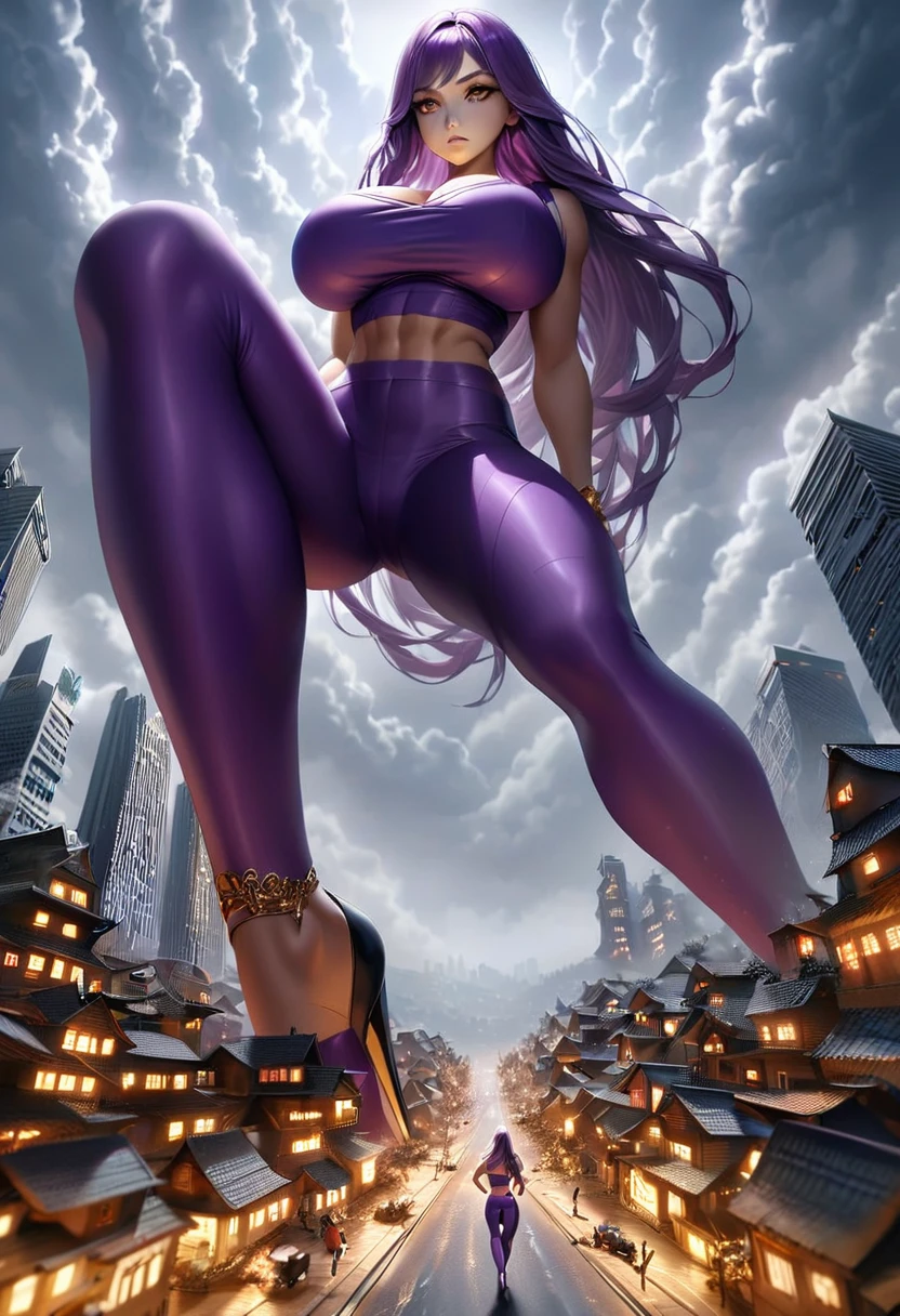 Xampu, ranma 1/2, , coke head、Long purple fur, twin-tail、Traditional Chinese Dress. blank background. Fitness, muscular, shredded abdomen, thick-thighs, thick calves, sexy legs, thick-thighs, Broad Hips, Waist slender, breasts small, high-heels, whole body, legs thick, Legs long. cyberpunk-city view, clearly defined lines, Very sexy neon lights, 8k, 8k Very detailed), (Very delicate and beautiful), (work of art), (best qualityer: 1.0), (ultra-high resolution:1.0), ((tema de fundo synthwave))