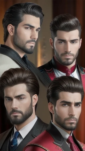 A handsome group of Ashlag men focus on the face