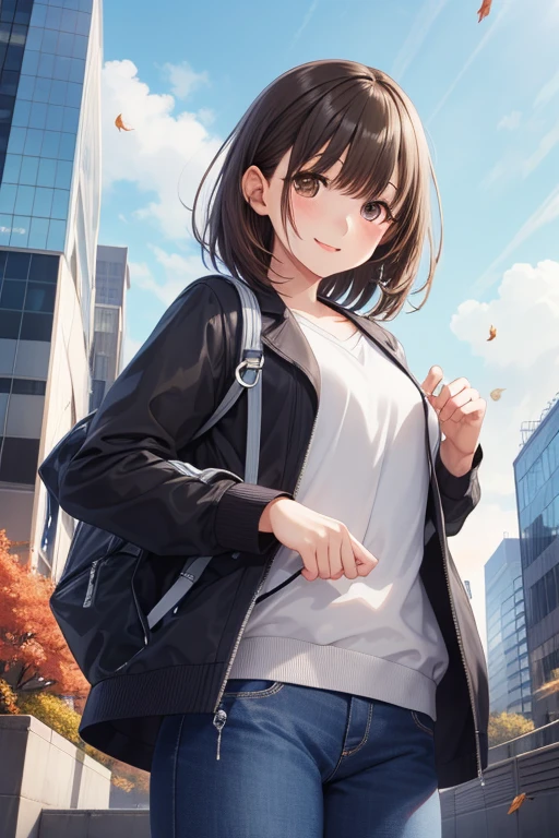 anegasaki nene、Shiny brown hair, short hair, (Beautiful brown eyes、Sparkling eyes, Fine grain)、smile、Super detailedな目、非常にDetailed face, 非常にDetailed eyes,


Japan, High resolution, Highest quality, figure,  Super detailed, (Detailed face), (Detailed eyes), Soft lighting, Highest quality, Faint glow, Dreamy atmosphere, Super detailed, masterpiece, 
One girl, alone,  knit,  Medium chest, (colorful), Cowboy Shot, From below, Outdoor, morning, cloud, Skyscrapers in the background, industrial use, public transport, Urban, concrete buildings, concrete, Sidewalk, busy, wood, autumn, Fallen leaves,