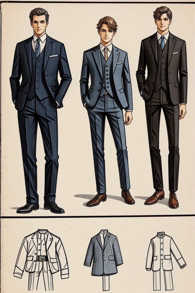 sketches figurines clothes