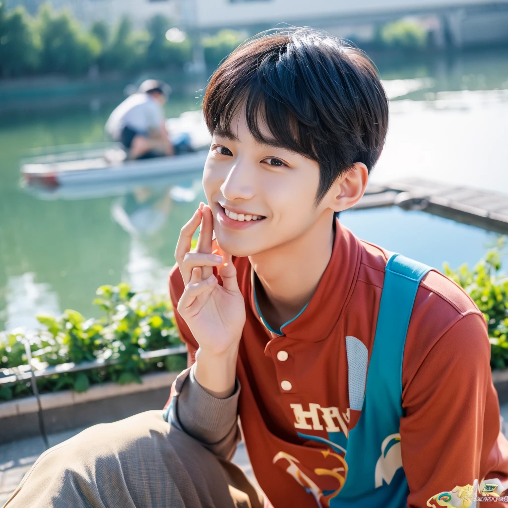 Real Korean guy, clear picture, playful, free style
