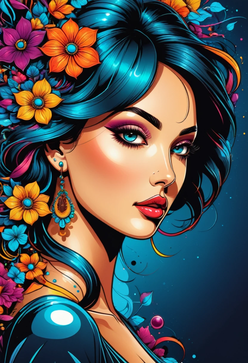 arte vectorial, aesthetics, Ilustração de desenho vectorial, vector, complexdetails . digitl art, shiny colors, bold outlines, Illustrative, highy detailed