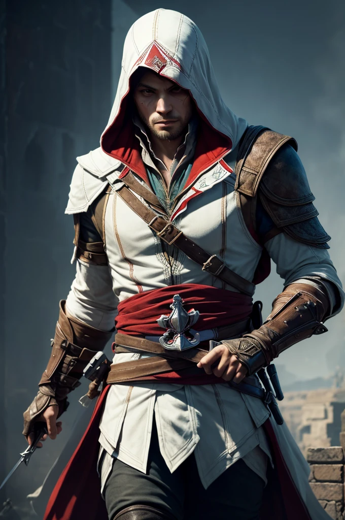 Man with Assassins Creed style
