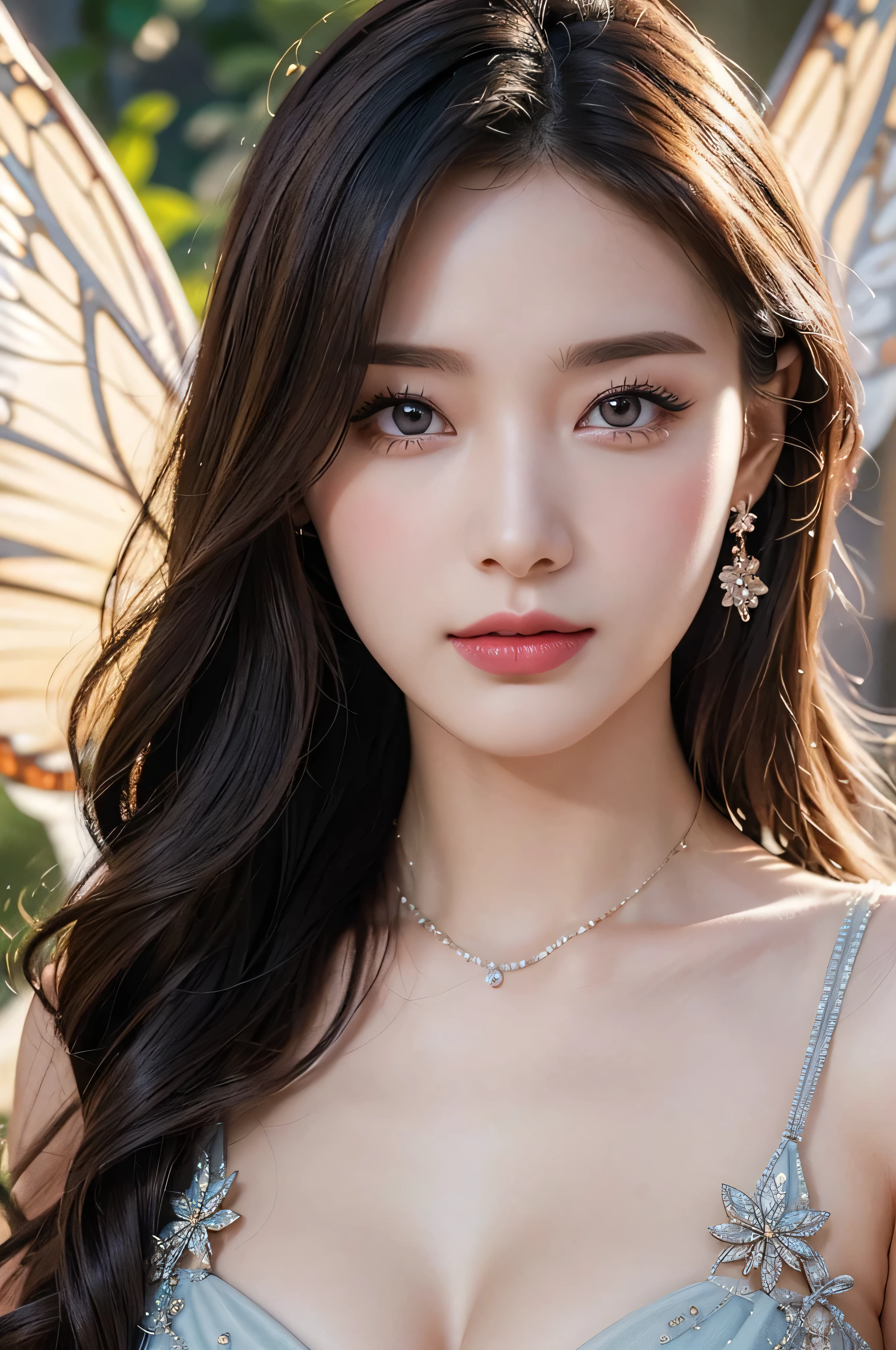 High quality work,Realistic works,Extremely premium graphics,8K HD CG ทำงาน,High quality graphics,High-resolution and exquisite CG work,10x pixels,Very detailed details:1.1,Advanced technical details:1.1Realistic photo effects,light effectภายใน:1.5,Soft, natural light:1.5. light effect(light effectเสมือนจริง:1.8),Ultra high resolution,shining dress,long shiny hair,silver hair,Transparent Hair,Highly detailed hair(Quality hair details:1.1)clear eyes,Double eyelids look good.,Sharp eye makeup, Create beautiful eyelashes., Thin eyebrows, Highly detailed eyes,high nose, cute red lips, rosy cheeks, With delicate makeup on her face , beautiful face, The face shape is perfectly proportioned.,(Advanced facial details:1.1) nsfw masterpiece photography that captures the essence of a dream experienced by a stunning Caucasian woman., A perfectly detailed face., realistic pores, sharp eyes, (Slippery nipples), revealing dress, She was shrouded in smoke that transformed into surreal butterflies around her., in a dream, She finds herself in a magical landscape filled with bright colors and surreal elements., The atmosphere is dreamy and ethereal., with soft lighting illuminating the scene, Young women are seen as confident and glowing., Surrounded by symbols of her inspiration and inner strength., The overall mood of the image should create a sense of wonder., empowerment, and limitless possibilities, Complex lighting, Rim lights, (wind:1.3), ,women's artwork,Dress full body video,realism,Amazing cleavage,Today my eyes are very bright., (((full body))).