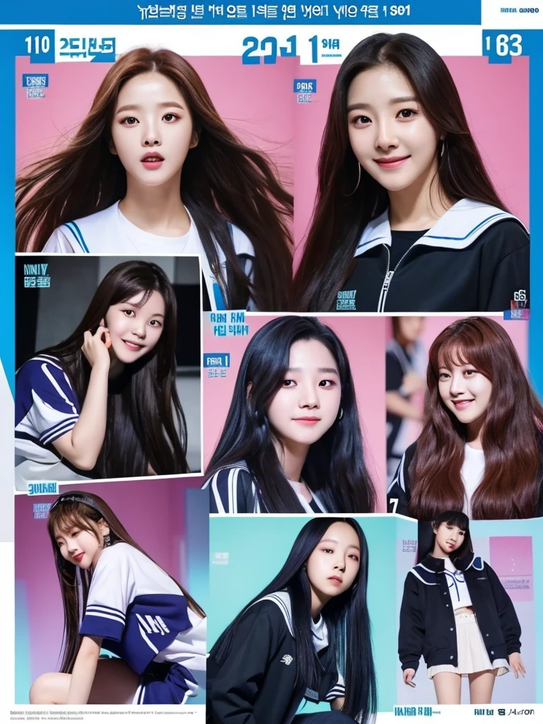 Jang Wonyoung of girl group the kpop (IVE) in the year book university