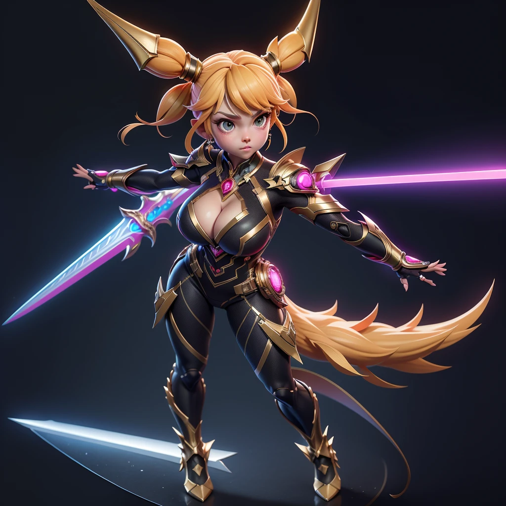mini dragon, 独奏, ray tracing, 3D style, 3DMM, (3 poses per photo), fully body, (bodysuit branco),(dark dress), over all view,((3 poses per photo)), over all view, Hearts of the Kingdom style clothes,((3 poses in each photo)), over all view, Metroid, ((with futuristic sword)),Ultra-realistic skin, (big tits),((huge cleavage on the breasts)),((incredible look)),((impressive details)),((stellar blade))