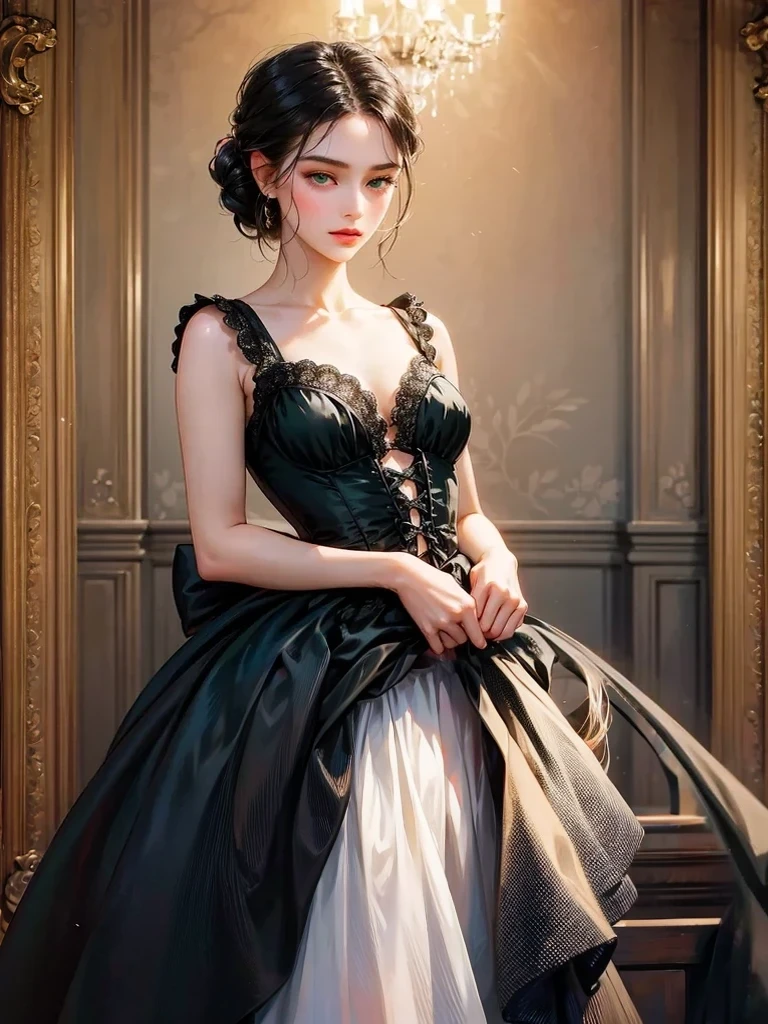 the skirt is black
