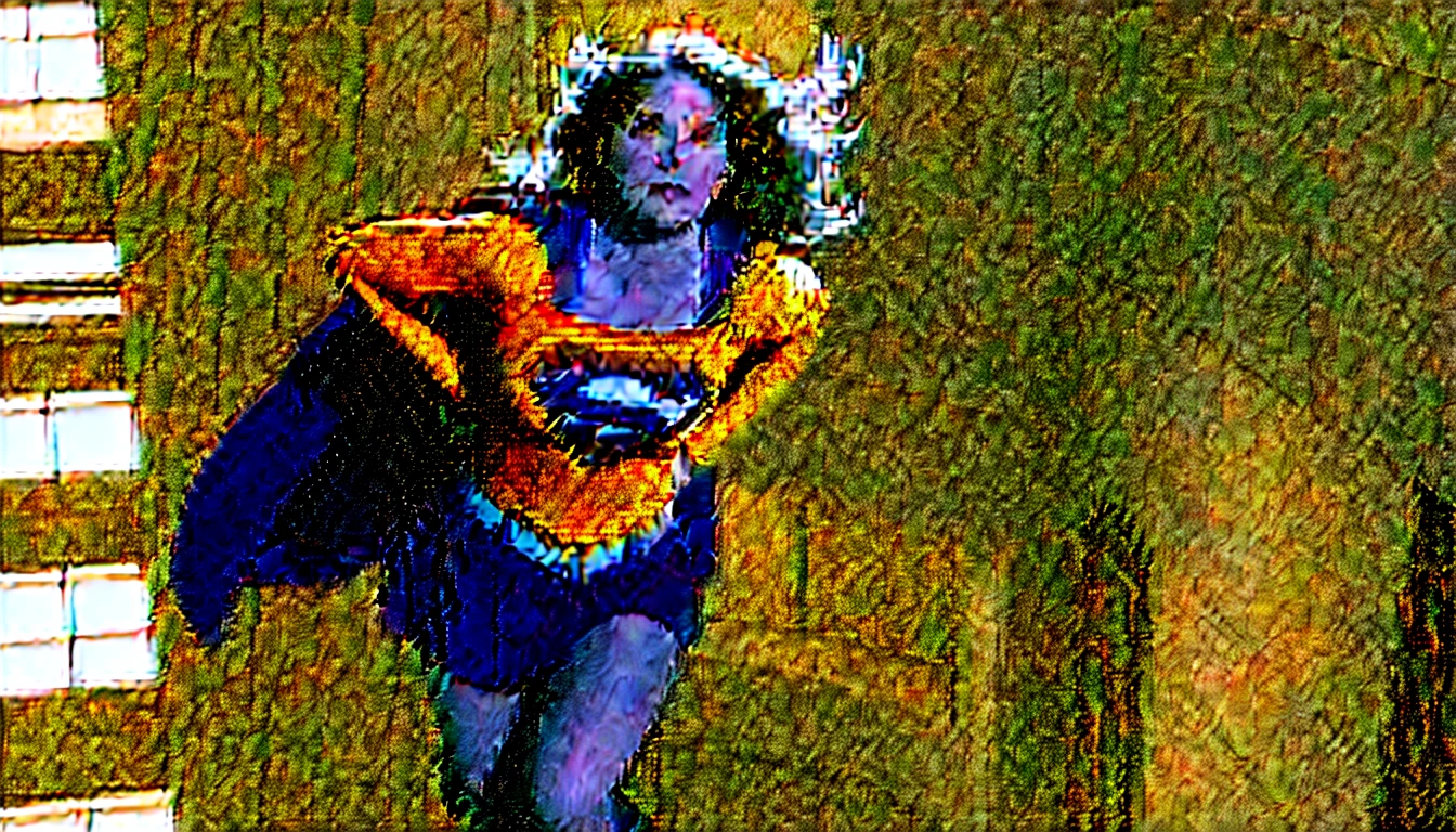 Super Lorraine Bracco(big fat woman; powerful; trusting; higher) 2007 (((Woman defined body strong and firm large breasts; Supergirl 1984s costume dress))) as Supergirl(((Filme da Supergirl de 2007 de Lorraine Bracco))); floating in mid - air.