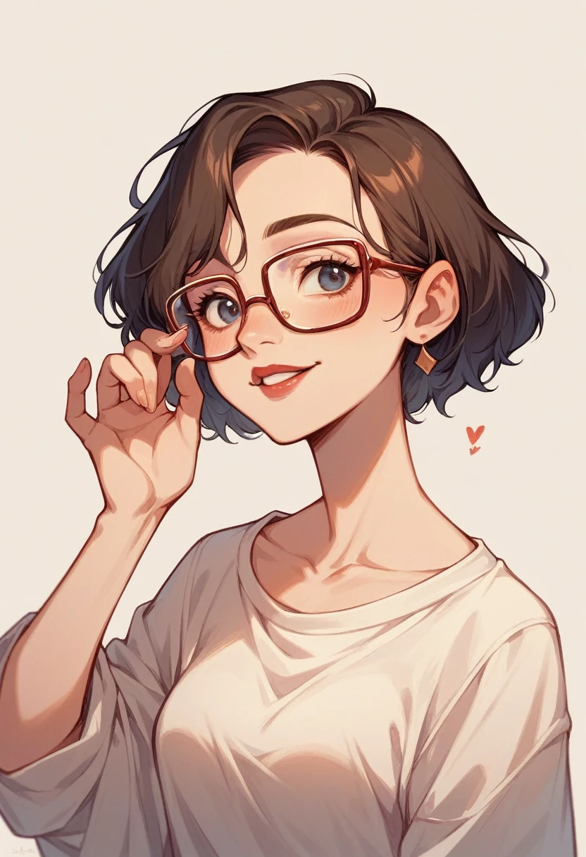 Beautiful couple of a slim and adult, with glasses, and a beautiful woman, without glasses, chestnut hair, eyes browns, holding ecoter, arte da disney,