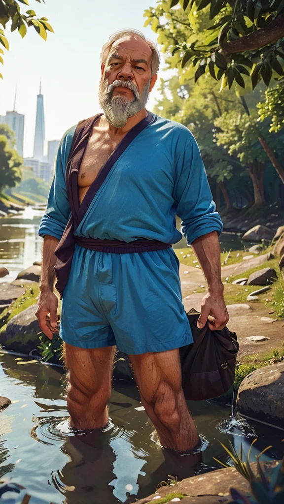 Socrates told the man to meet him near the river tomorrow morning, there he would get the answer to his question. When the next morning the man met him near the river found.