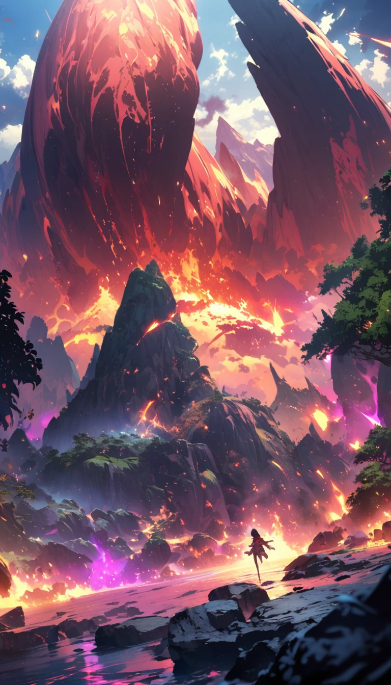 Mysterious Island,High Saturation,CG Art, Makoto Shinkai's photo, pure, Concept Art, Lofi Art style,Shinkai Makoto animation art style, Lofi Art, Beautiful anime scene, Anime Landscape, Detailed scenery, Makoto Shinkai's style, Makoto Shinkai's style, Enhance Details