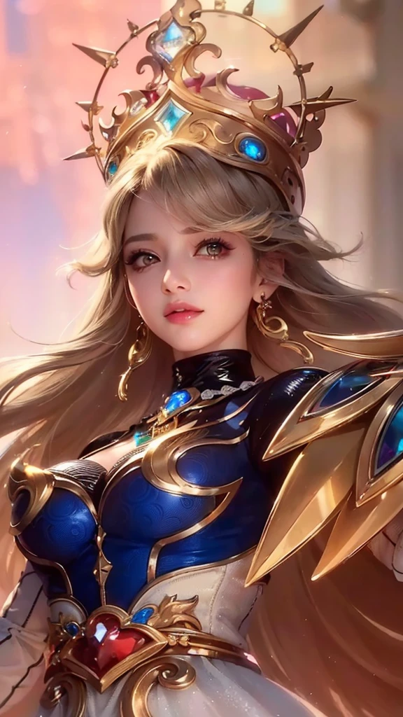 (8k, RAW photo, photorealistic:1.25) ,( lipgloss, eyelashes, gloss-face, glossy skin, best quality, ultra highres, depth of field, chromatic aberration, caustics, Broad lighting, natural shading,) looking at viewer with a serene and goddess-like happiness, detailed eye