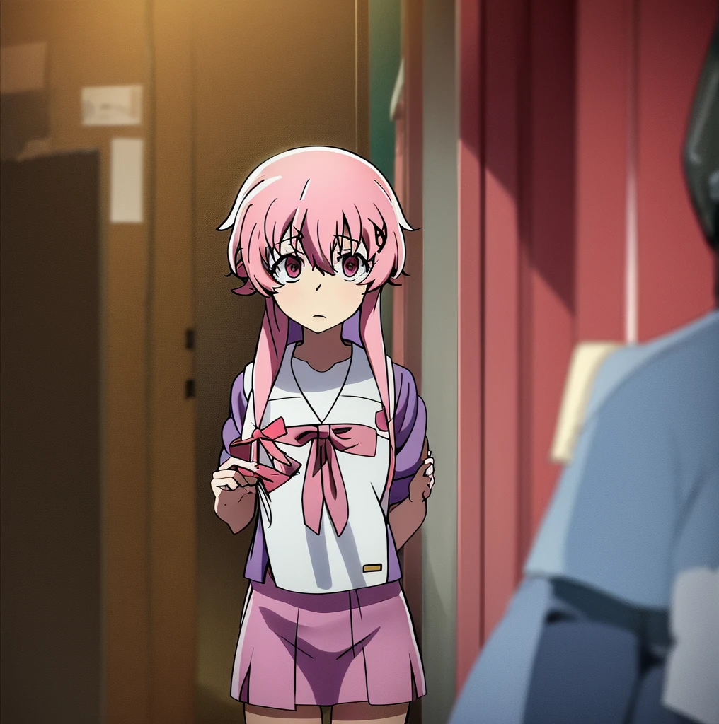 yuno gasai wearing a at school
