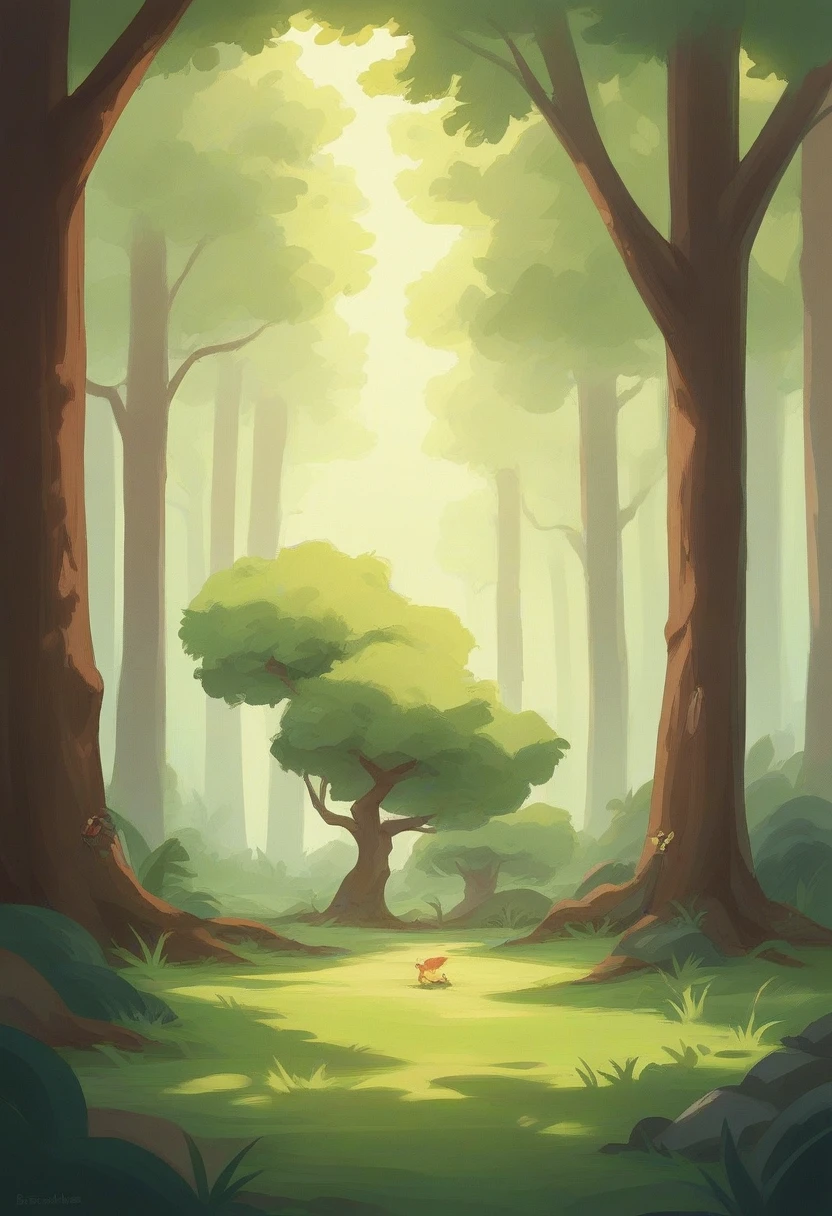 Sacred forest bordering Iboma. Lush vegetation, sunlight filtering through leaves. 

• Characters: Assane, a morello cherry tree with weathered bark and a wise expression (personified through subtle movements and voiceover). 

• Action: Assane walks into the forest, seeking solace. He comes across the old cherry tree. 

• Dialogue: The cherry tree explains the legend of Koura and the terrible price of his wishes.