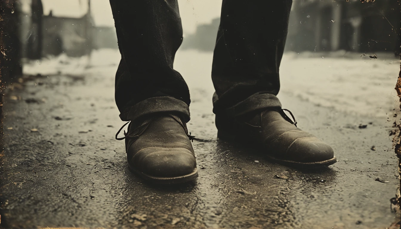 His feet --ar 4:5 --s 250