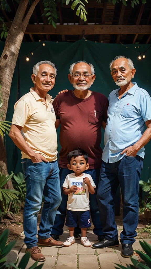 Two man and one old man sukrat .one adults man