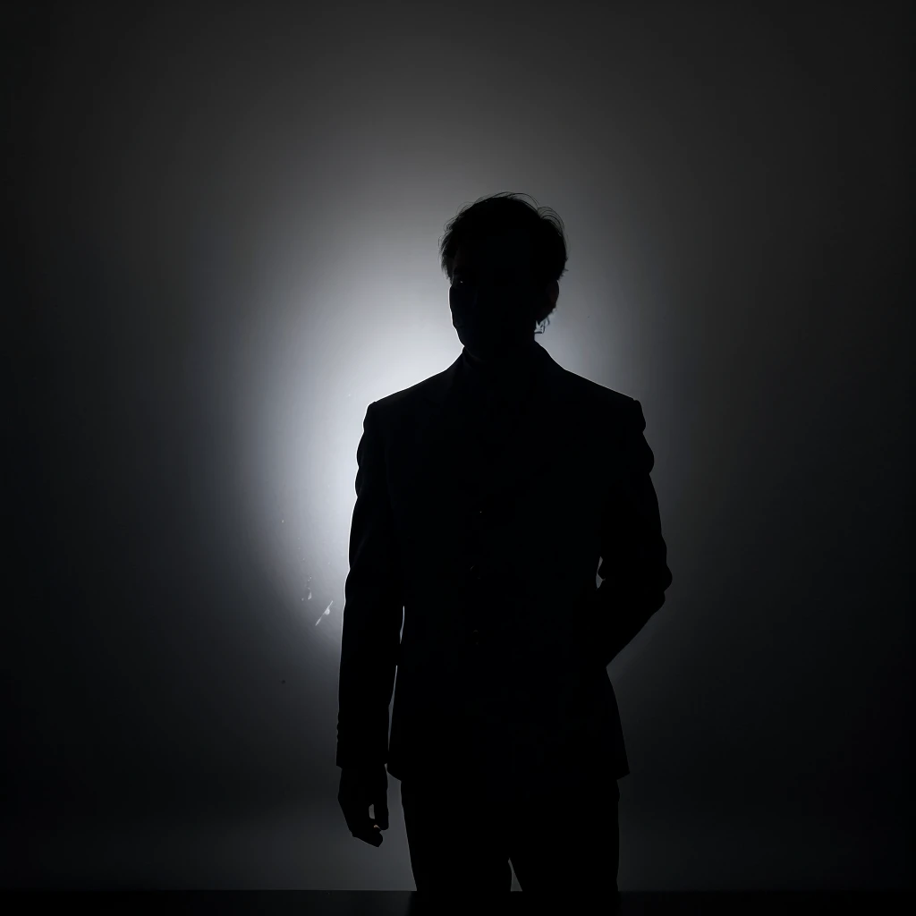 Silhouette picture chairman no background dan no color no face appeal.