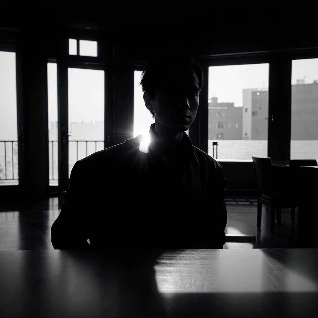 Silhouette picture chairman no background dan no color no face appeal.