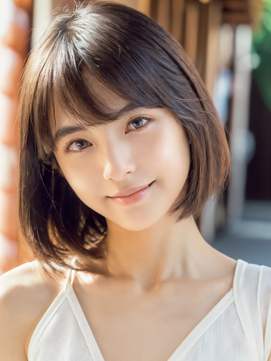 ((((The best beautiful girl)))、(Chest opening)、((((Small Tits))))、((((whole body))))、 (8k), (Highest quality:1.4), (Hmph:1.2), (Realistic:1.3), (RAW Photos), (One Girl), slender、((((short hair))))、(whole body)、((((Bloomers))))、(((((whitetshirt)))))、(((small, Flat Chest:1.4)))、(Ultra-high resolution), (Detailed face), Flawless, beautiful and cute face, (Thin Hair), Beautiful Hair, bangs, (Symmetrical eyes:1.2), (fine grain), (Detailed skin), Realistic Skin, Glowing Skin, Ultra-high resolution, (Slim figure), (supermodel figures), A kind smile:1.2, (A very beautiful and cute girl with a gentle expression, Typical of Japan.),18-year-old