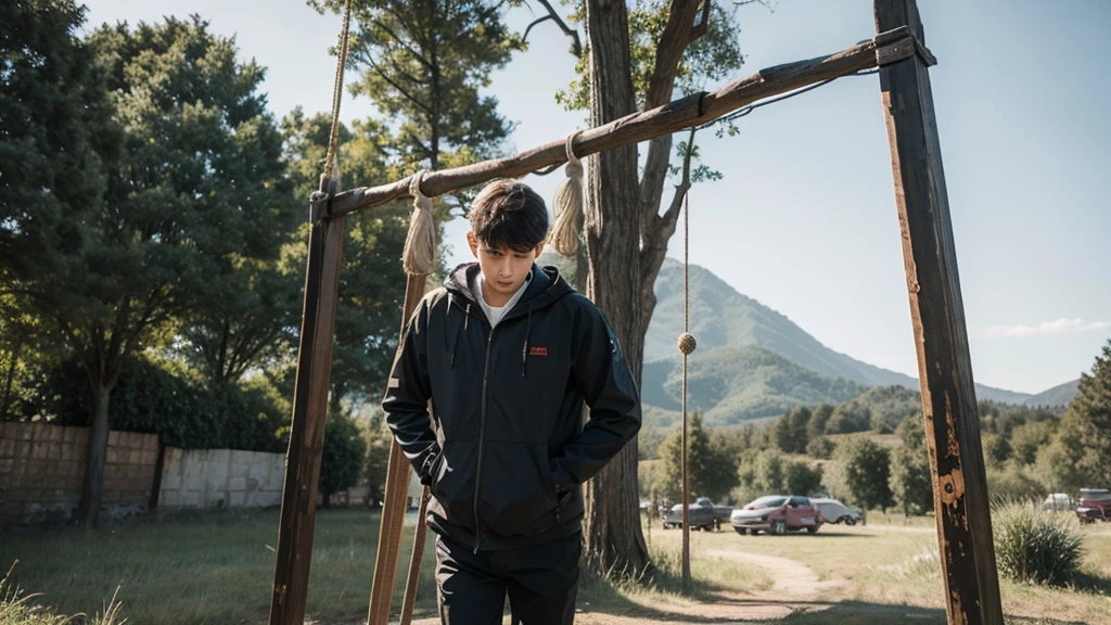 man being hanged