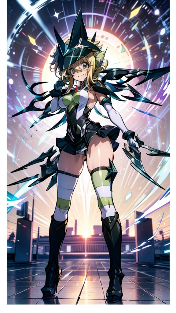 (Extremely detailed CG), (Highest quality),(full body)，(( Spread your legs，Strike a Pose)),1 girl,alone, Akatsuki Kirika，symphogear，Perfect Face,  Glowing Skin, Glowing Skin, Wide Hips,Tight waist,Knee-high boots，Elbow Bag,1 girl, Long Hair, Big Breasts，Thick thighs，sunset，Octane，